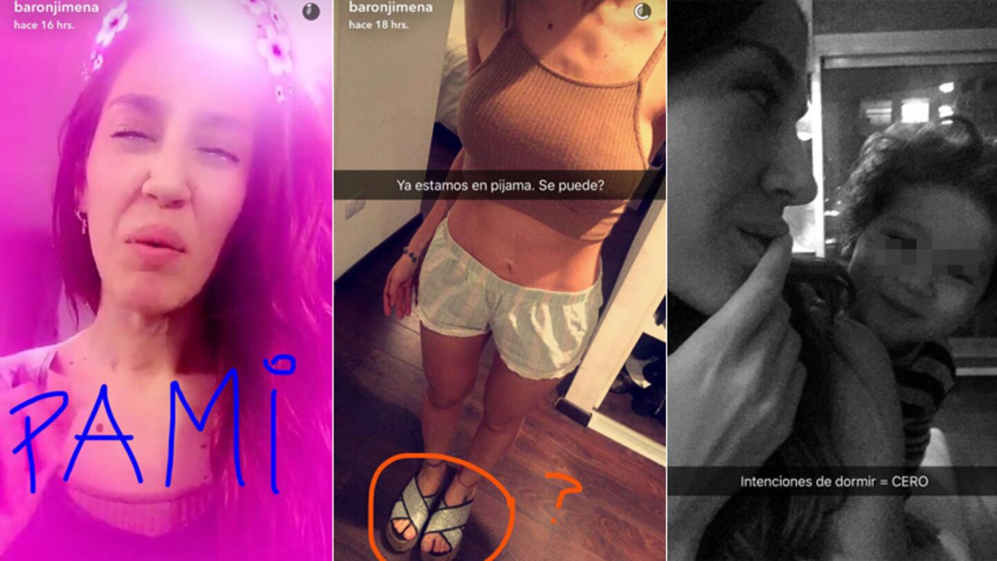 Jimena Barón y su divertido look para ir a la cama (Foto: Snapchat)