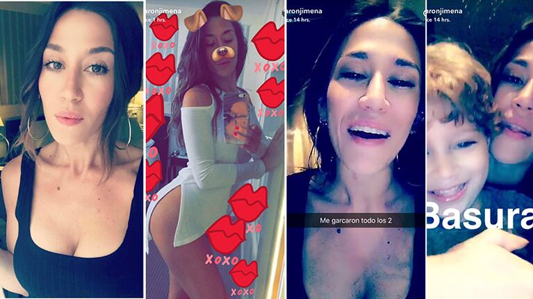 Jimena Barón y su divertido paso por Barcelona. Fotos: Instagram y Snapchat.