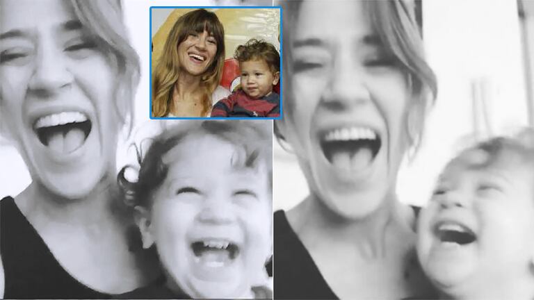 Jimena Barón y su hijo Momo, divertidos (Foto: Instagram y Web). 