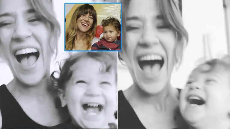 Jimena Barón y su hijo Momo, divertidos (Foto: Instagram y Web). 
