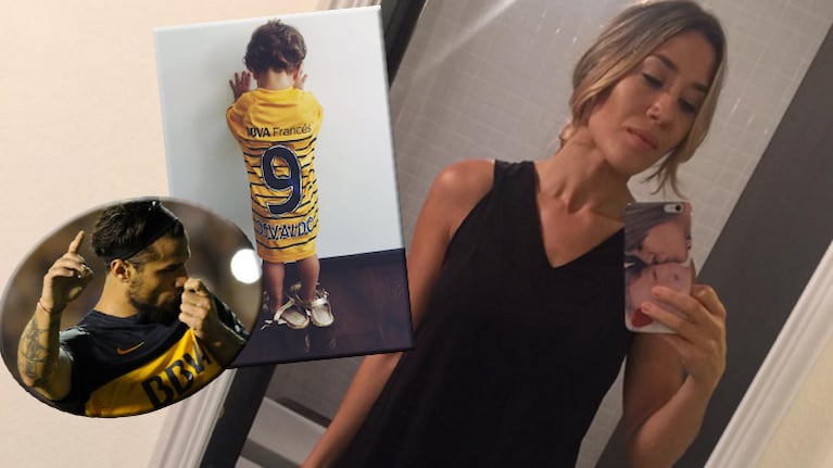 Jimena Barón y una significativa postal de Momo (Foto: web e Instagram)