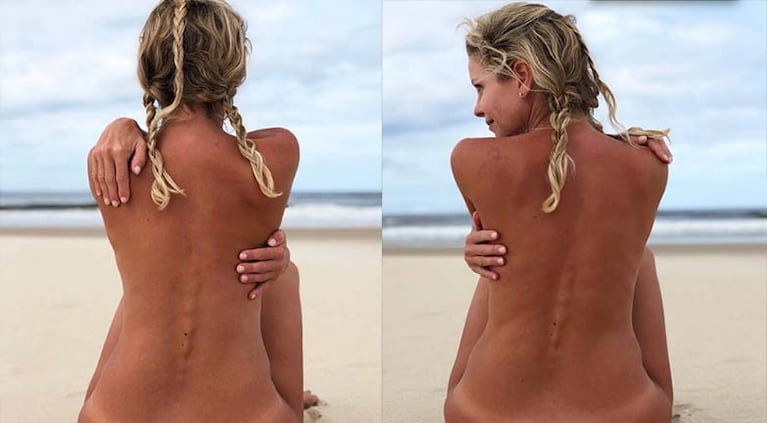 Jimena celebró el Día de los Enamorados con una foto abrazándose a sí misma.