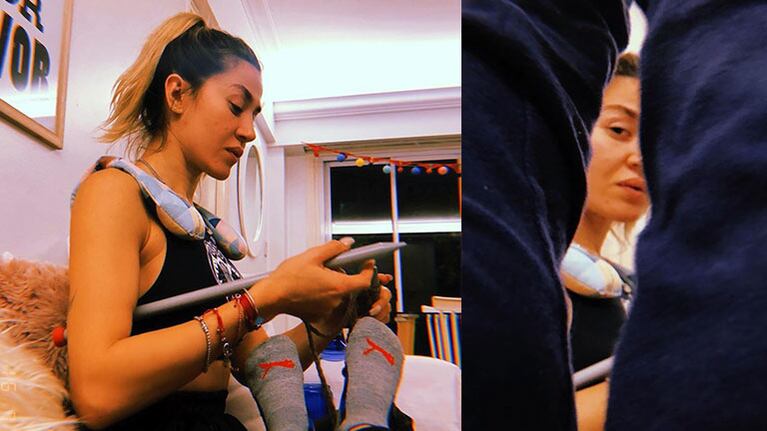 Jimena compartió su mal humor en la red.