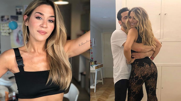 Jimena eligió un "mono" con transparencias para asistir a un evento.