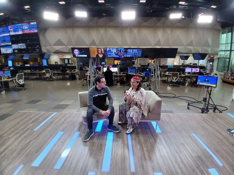 Jimena La Torre en el Centro de Contenidos Multiplataforma de Artear. (Foto: Fernando Halperín)