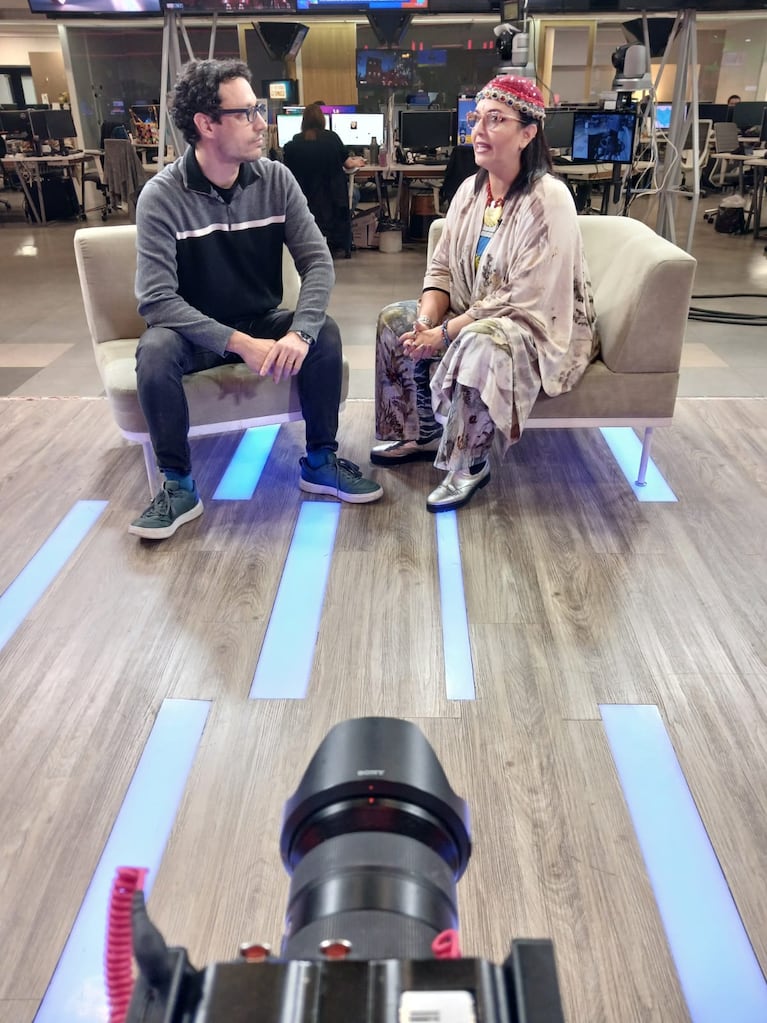 JImena La Torre mano a mano con Ciudad. (Foto: Fernando Halperín)