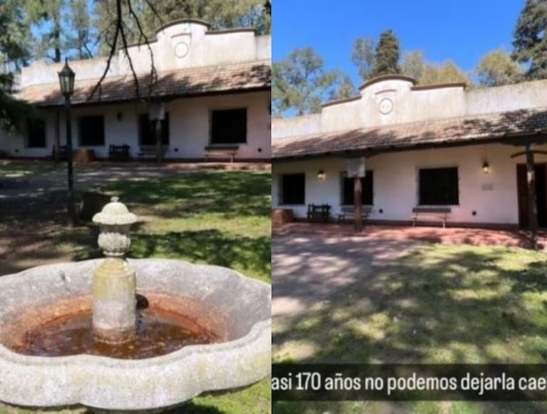 Jimena Monteverde recicla una casona de 1854 en el interior bonaerense: así es su refugio en 25 de Mayo. Crédito: Instagram