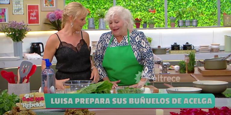 Jimena Monteverde sorprendió con una receta fácil para hacer los mejores buñuelos de acelga | Créditos: Captura El Trece