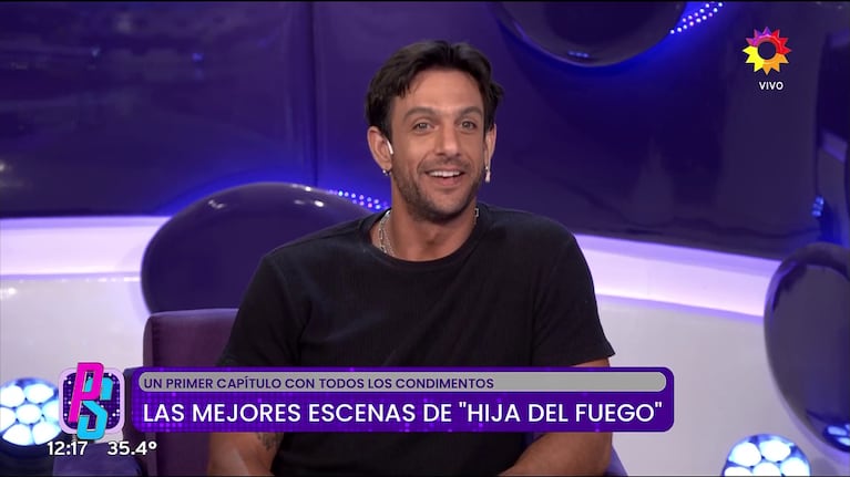 Joaquín Ferreira, protagonista de La Hija del Fuego, en Puro Show (Foto: captura de eltrece).