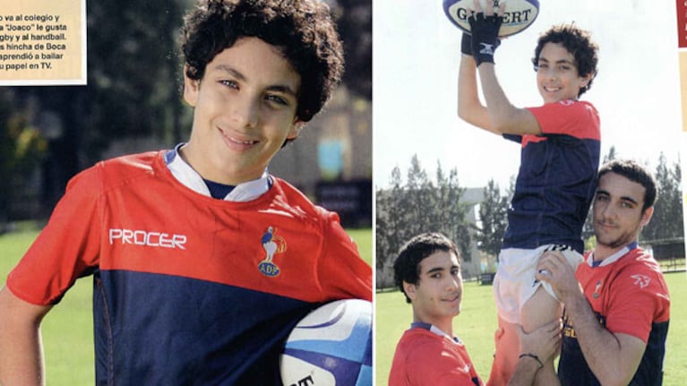 Joaquín Flamini con sus hermanos. (Fotos: revista Caras)