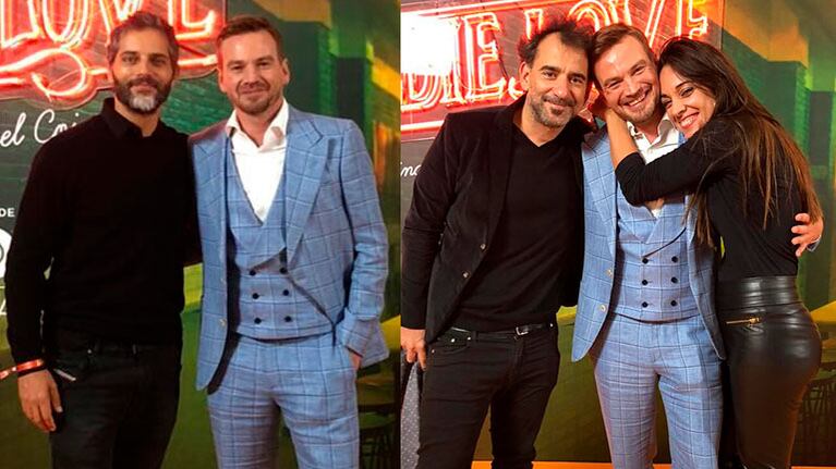 Joaquín Furriel, Martina Gusmán y Pablo Trapero, junto a Guillermo Pfening en el estreno Foodie Love en Madrid