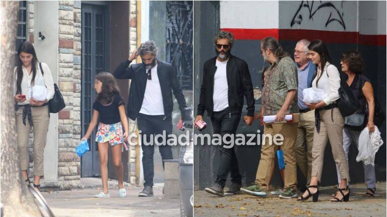 Joaquín Furriel y Eva de Dominici, en familia en el Domingo de Pascua. Foto: Movilpress