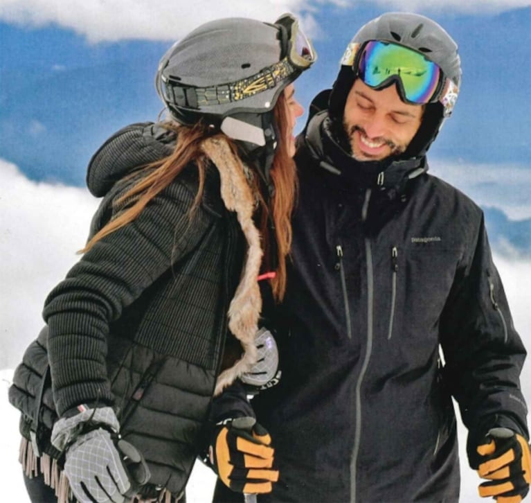 Joaquín Furriel y Eva de Dominici, románticas vacaciones en la nieve: clases de esquí y mucho amor