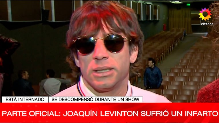 Joaquín Levinton fue internado de urgencia por un infarto de miocardio (Captura de eltrece)