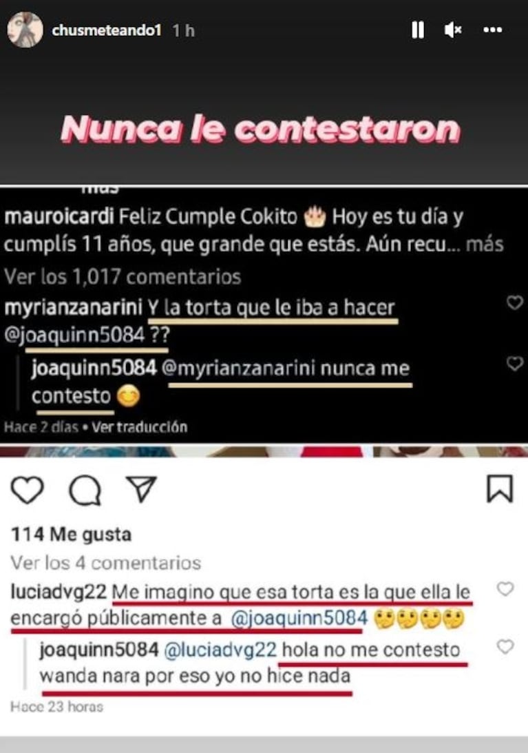 Joaquín Nahuel, el nene pastelero, contó que Wanda Nara no respondió sus mensajes sobre la torta de su hijo: "No me contestó"