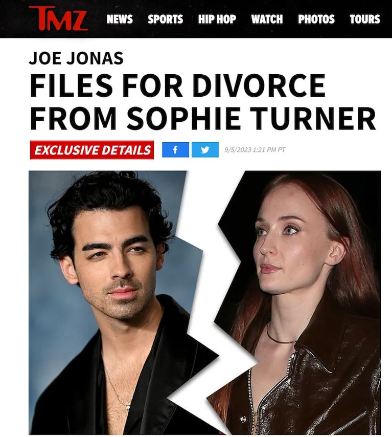 Joe Jonas le pidió el divorcio a Sophie Turner: todos los detalles