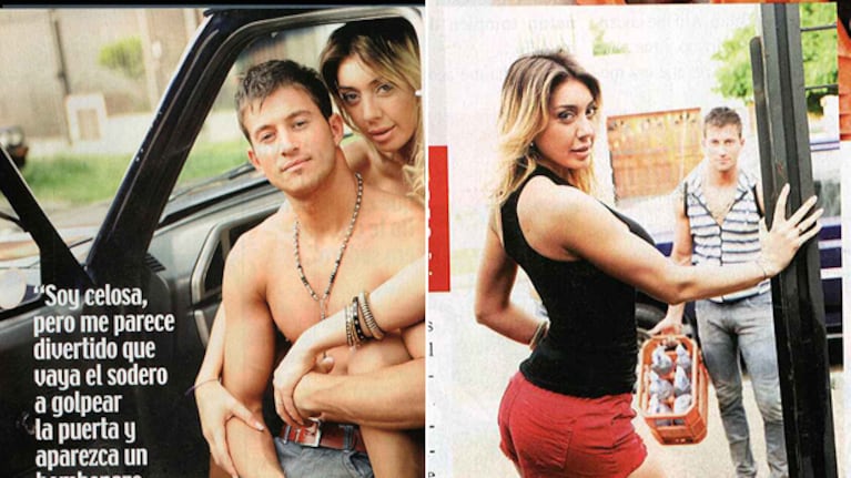 Johanna Villafañe y su novio sodero. (Fotos: revista Paparazzi)