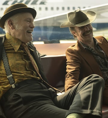 John Malkovich y Sam Rockwell en Caballo Salvaje Nueve. Foto Searchlight Pictures/Diego Araya Corvalán, Courtesy of Searchlight Pictures. © 2026 Searchlight Pictures. All Rights Reserved.