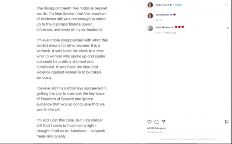 Johnny Depp le ganó el juicio por difamación a Amber Heard: la actriz deberá indemnizarlo con 15 millones de dólares