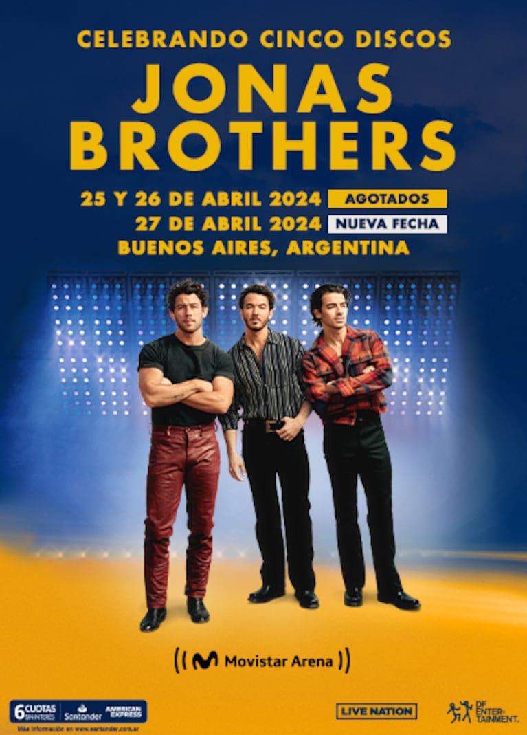 Jonas Brothers en Argentina: se agrega una tercera fecha en el Arena de Buenos Aires