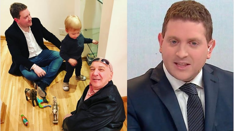 Jonatan Viale y una foto con Mauro y su hijo que compartió en 2021 en las redes sociales.