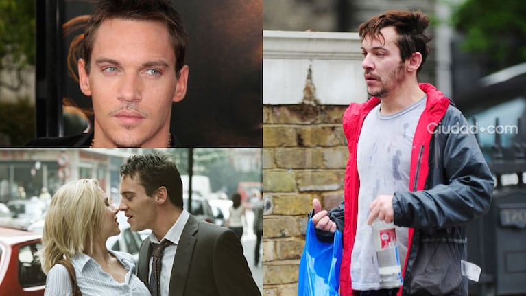 Jonathan Rhys Meyers y una triste imagen, borracho en la calle Fotos: Grosby Group y Web.