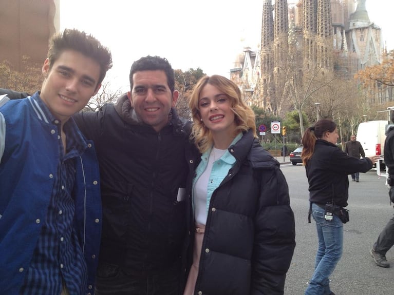 Jorge Blanco, Martín Sabán y Martina Violetta Stoessel. (Foto: Album Sabán)