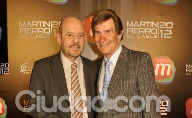 Jorge Lafauci y Silvio Soldán en los Martín Fierro de cable. (Foto: Jennifer Rubio)