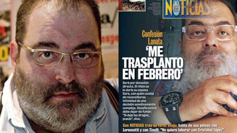 Jorge Lanata habló de sus problemas de salud con Noticias (Fotos: Web y Noticias).