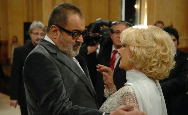 Jorge Lanata y Mirtha Legrand: cálido encuentro en el Colón (Foto: Telefe).