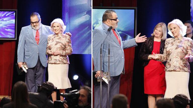 Jorge Lanata y Mirtha Legrand en la entrega del 2014. Foto: Web