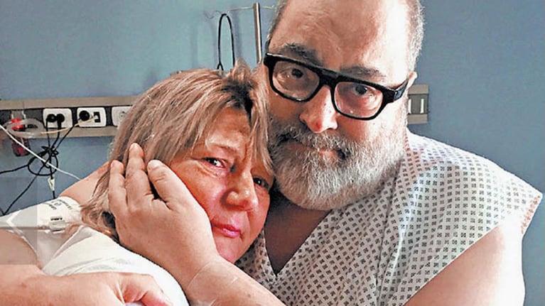 Jorge Lanata y Nora, la mujer que le donó su riñón (Foto: Clarín).