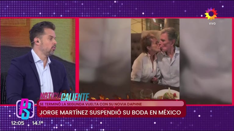 Jorge Martínez y Daphne cancelaron su boda.