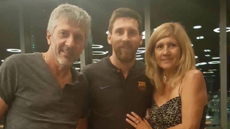 Jorge Messi, Lionel Messi y Celia Cuccitini