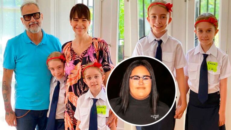 Jorge Rial acompañó la vuelta al cole de las hijas de Romina Pereiro: el tierno mensaje de Rocío