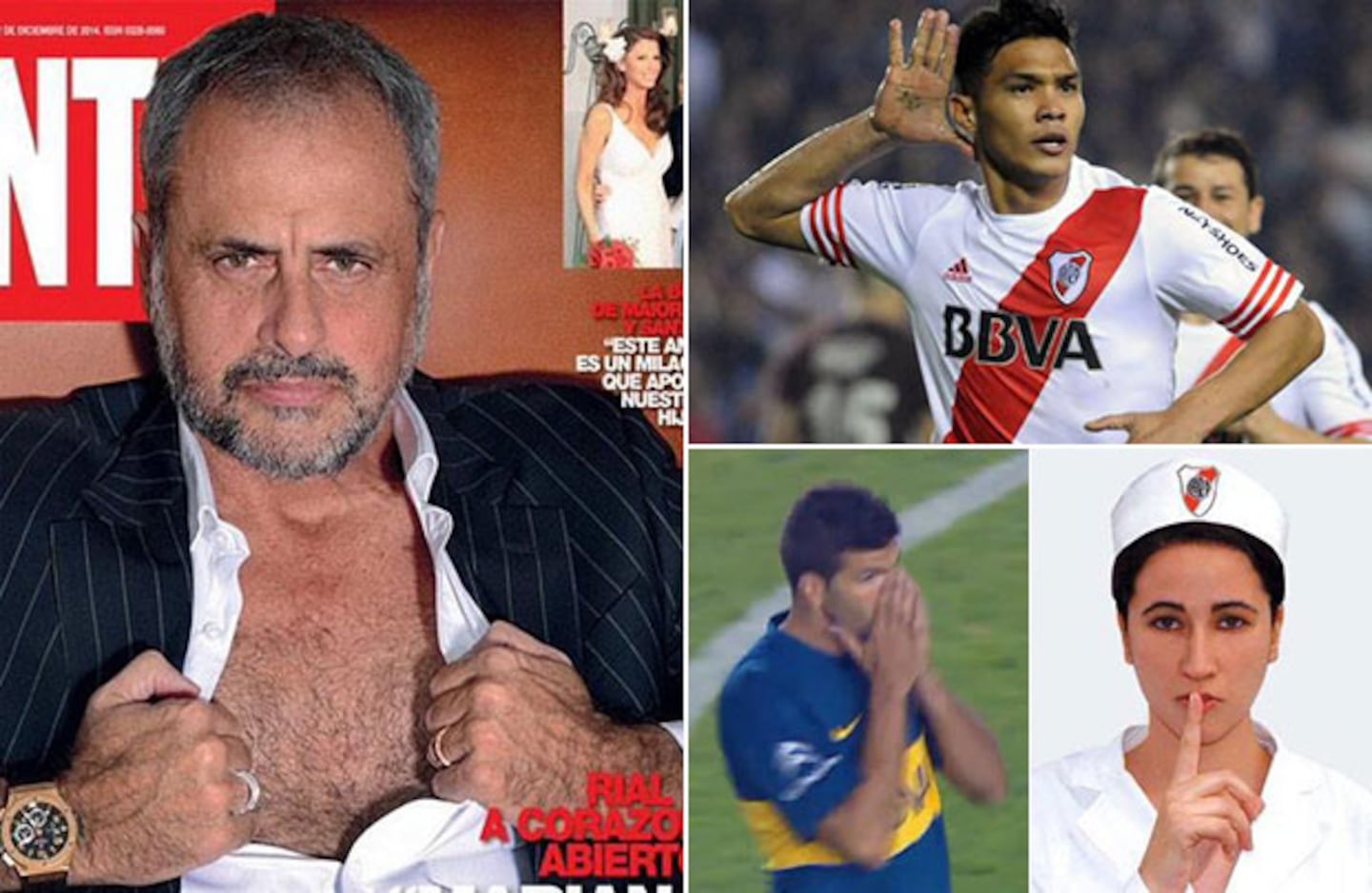 Jorge Rial "agradeció" a Emanuel Gigliotti en medio de los festejos de River campeón de la Copa Sudamericana. (Foto: Web)