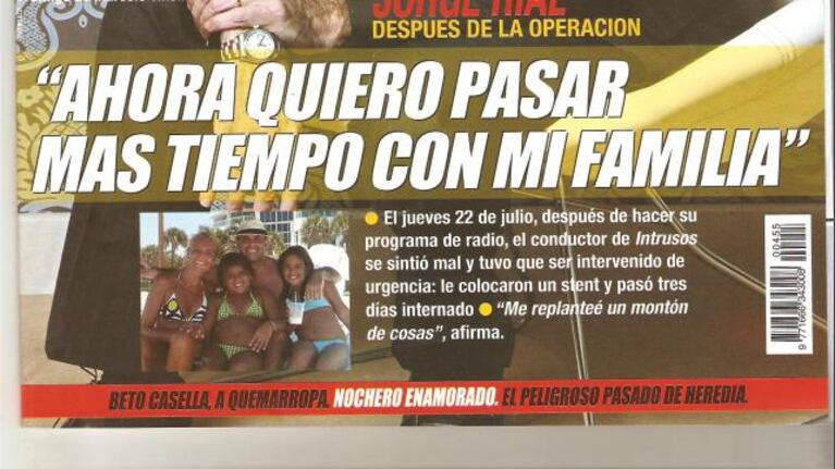 Jorge Rial: "Ahora quiero pasar más tiempo con mi familia"