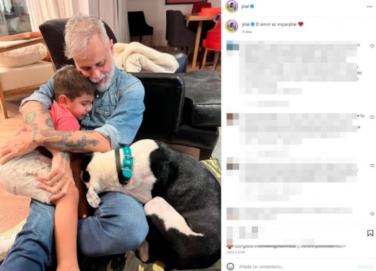 Jorge Rial compartió las fotos más tiernas de su fin de semana con su nieto y su hija Rocío: "Cine en casa"