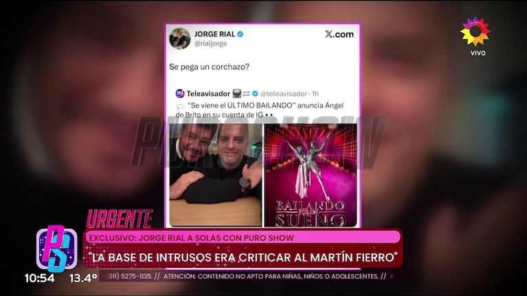 Jorge Rial contra Marcelo Tinelli en X.