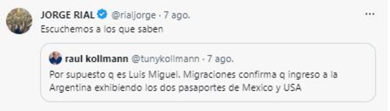 Jorge Rial ironizó sobre los dobles de Luis Miguel y comparó a Luis Ventura con el cantante de Los Palmeras