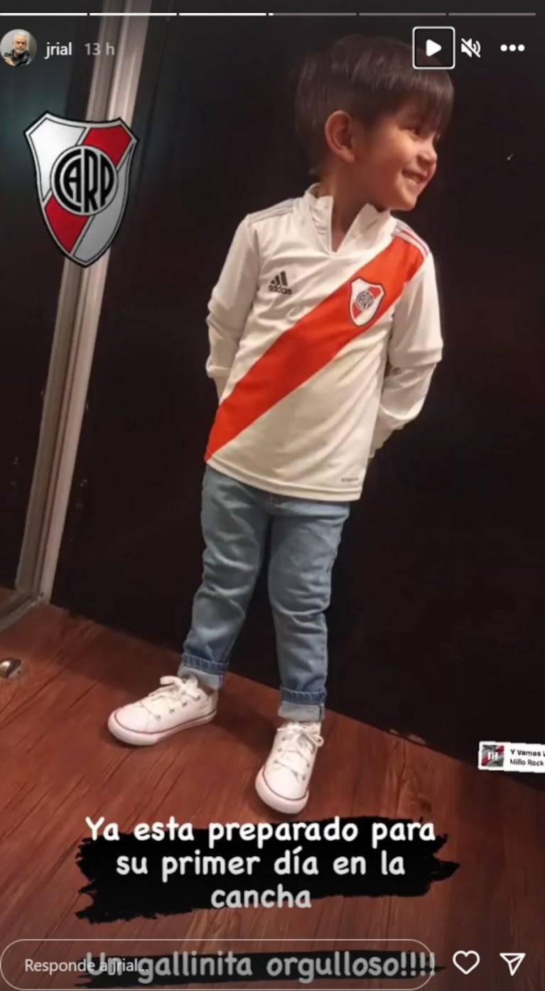Jorge Rial llevó a su nieto por primera vez a la cancha de River: la tierna reacción de su hija More