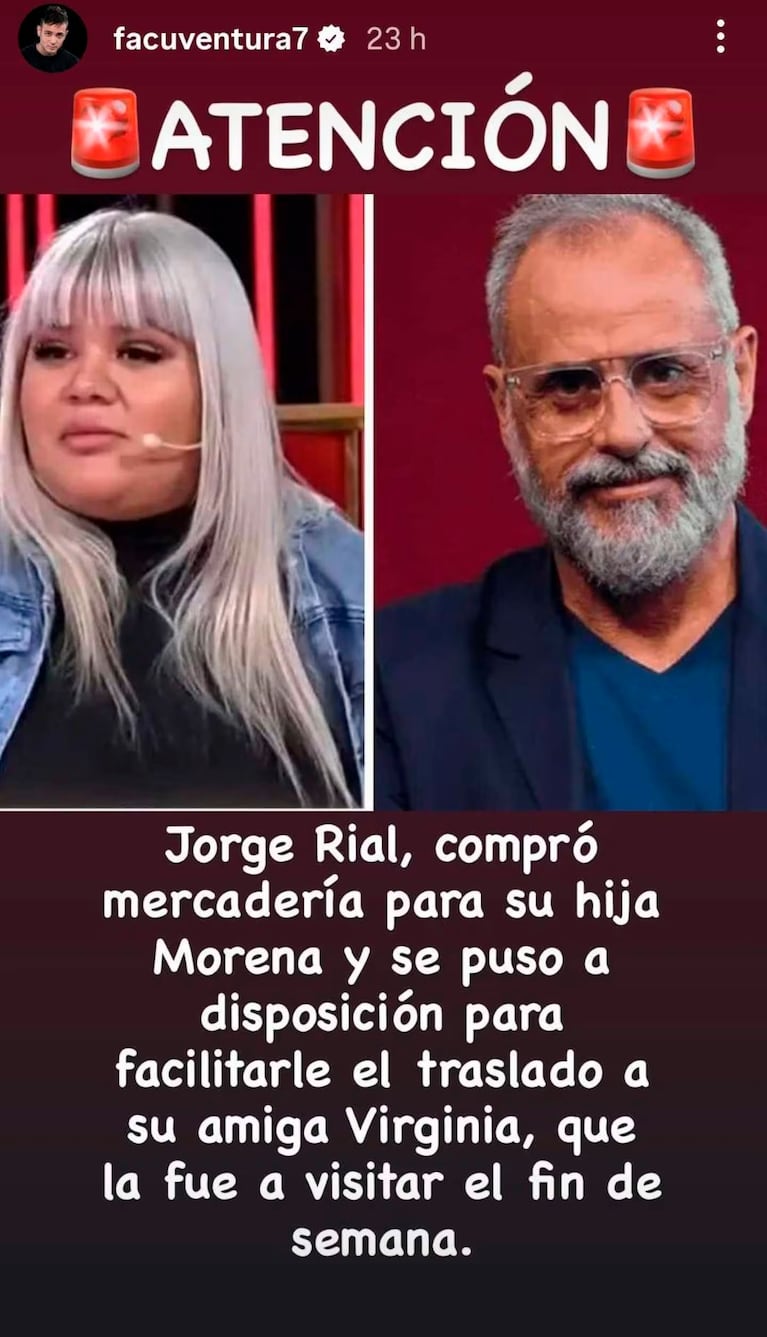 Jorge Rial, preocupado por Morena, presa en Magdalena (Foto: América TV y redes)