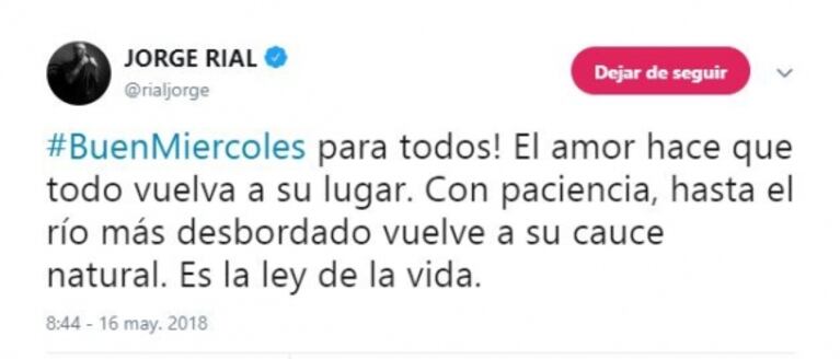 Jorge Rial, tras las disculpas de Morena por sus escandalosos mensajes: "El amor vuelve todo a su lugar"