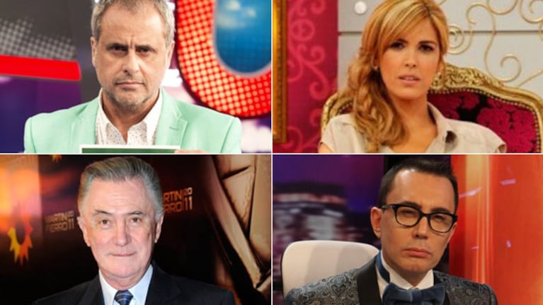 Jorge Rial, Viviana Canosa, Lucho Avilés y Marcelo Polino. (Fotos: archivo Web)
