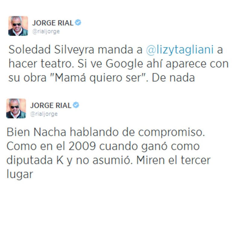 Jorge Rial VS. Nacha Guevara y Soledad Silveyra (Foto: Twitter)