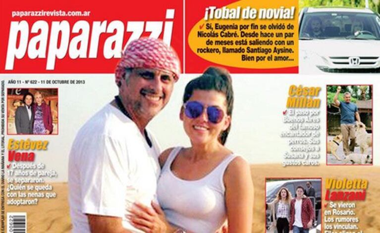 Jorge Rial y Loly Antoniale en la tapa de Paparazzi.