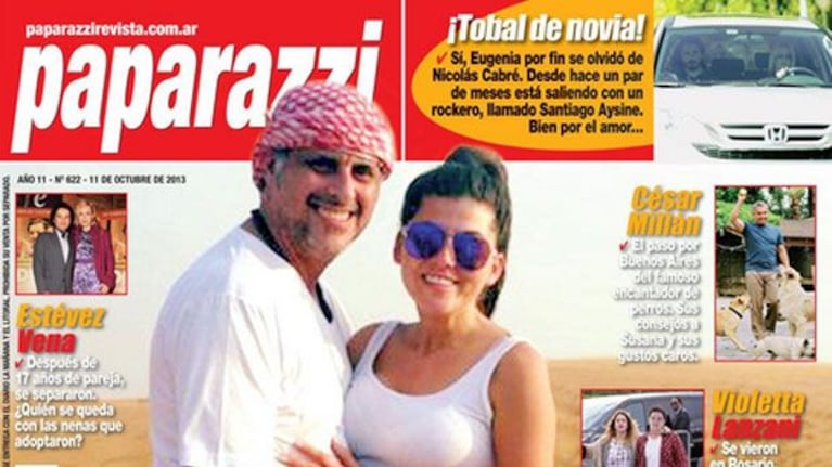 Jorge Rial y Loly Antoniale en la tapa de Paparazzi.