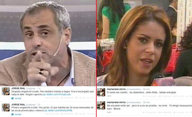 Jorge Rial y Marianela Mirra, enfrentadísimos. (Foto: Web)
