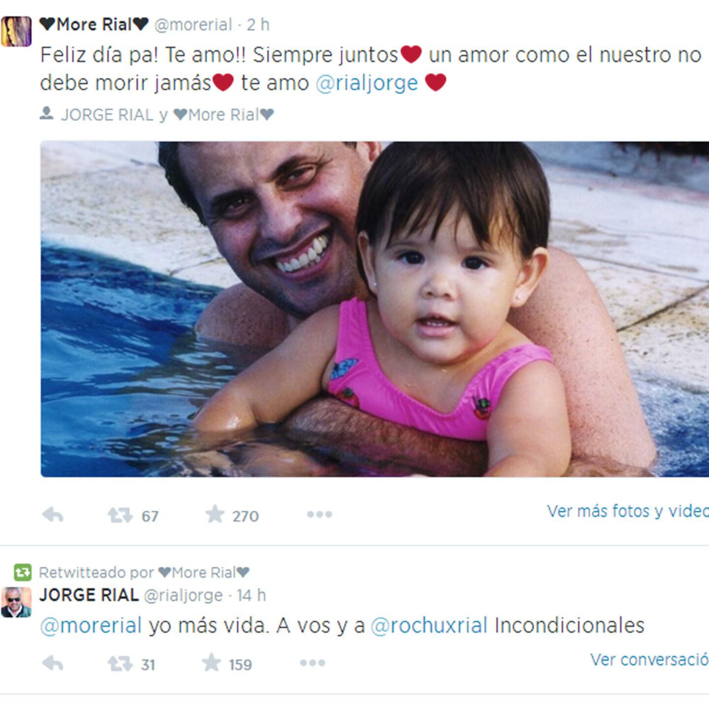 Jorge Rial y Morena (Foto: Twitter)