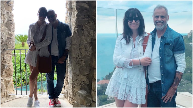 Jorge Rial y Romina Pereiro, juntos y enamorados en su luna de miel en la Costa Amalfitana